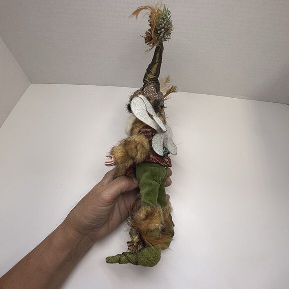 Vintage Mark Roberts Fall Pinecone Woods Fur Feathers Small Fairy - Picture 3 of 9